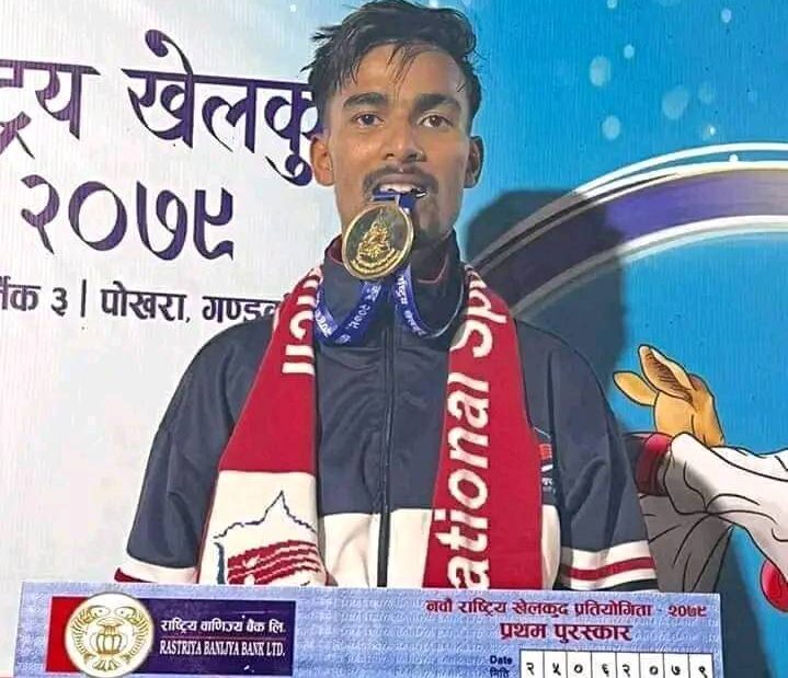 सुदूरपश्चिमका आनन्द कामीले जिते कराँतेमा स्वर्ण पदक