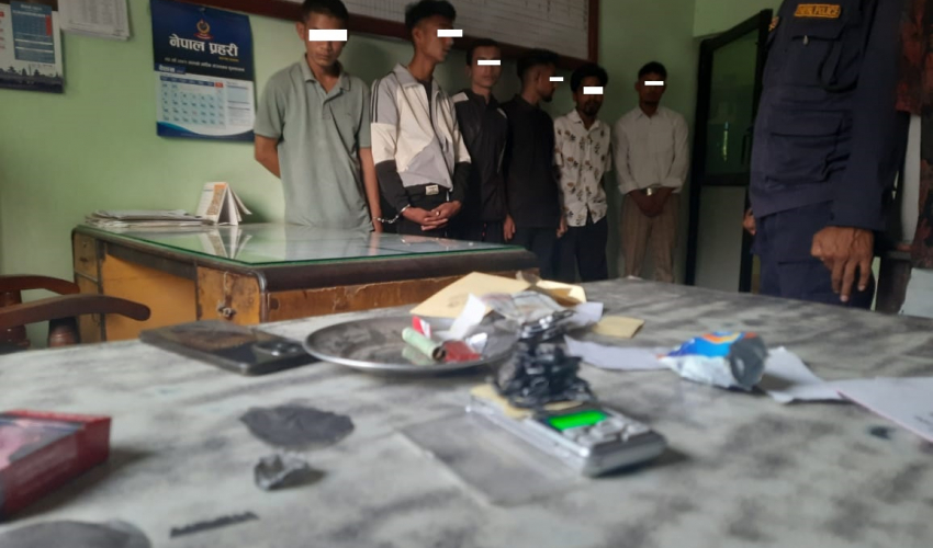 धनगढीबाट लागुऔषधसहित ६ जना पक्राउ