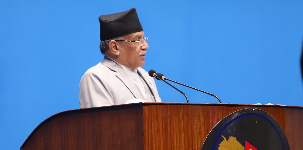 प्रधानमन्त्री प्रचण्डले केहीबेरमा विश्वासको मत लिनुहुँदै