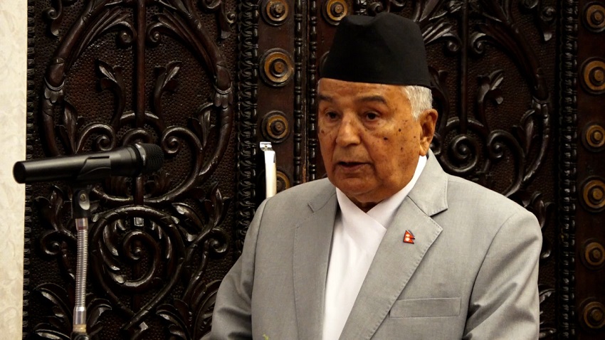 तोकिएको समयमा चुनाव गरी संसद र सरकारको निरन्तरताको लागि राष्ट्रपति पौडेलको आव्हान