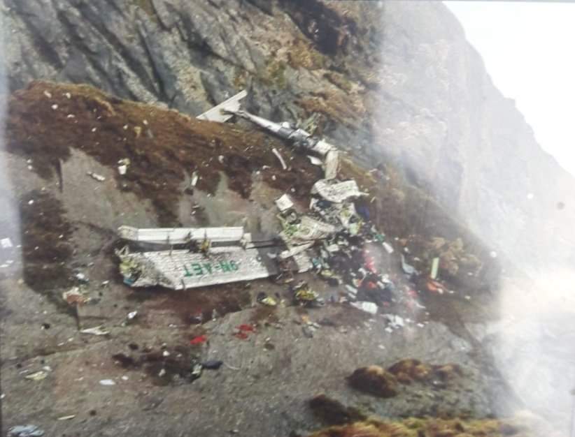 दुर्घटनाग्रस्त अवस्थामा भेटियो हराइरहेको तारा एयरको जहाज
