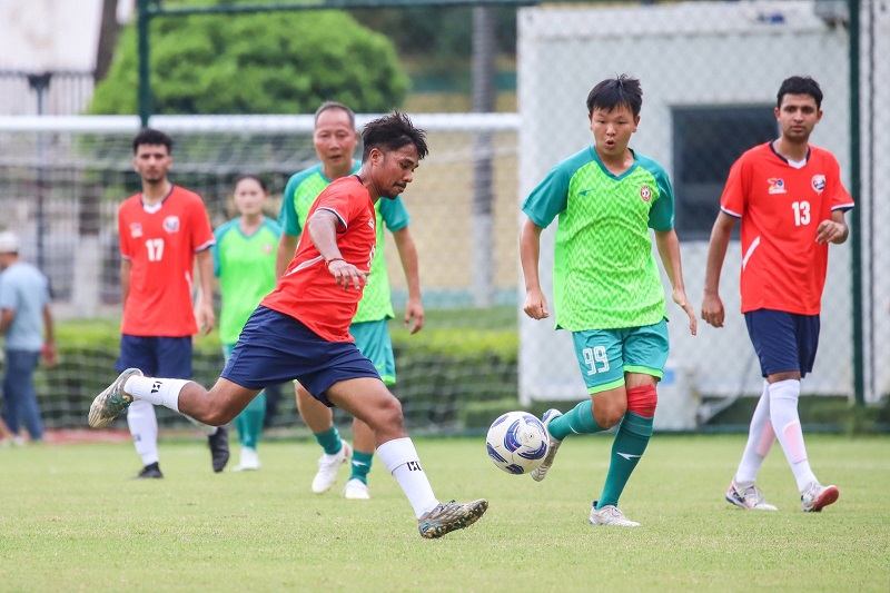 नेपाल र चीनबीच कूटनीतिक सम्बन्धको अवसरमा मैत्रीपूर्ण फुटबल, नेपाली टोली पराजित