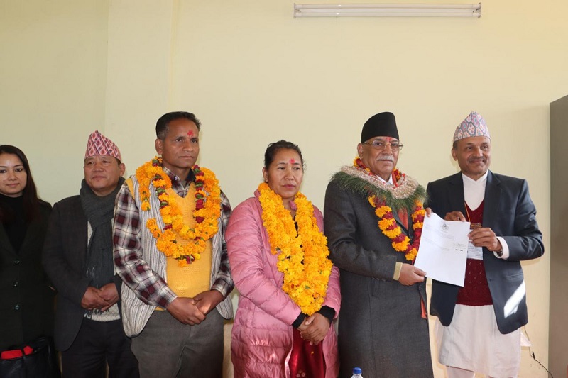 रुकुम पूर्वबाट प्रचण्डकाे उम्मेदवारी दर्ता